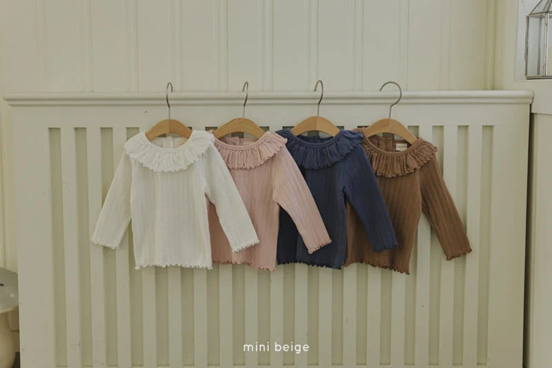 The Beige - Korean Baby Fashion - #smilingbaby - Eyelet Frill Tee