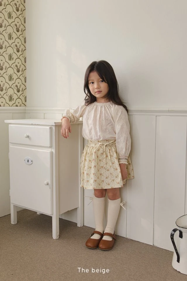 The Beige - Korean Children Fashion - #Kfashion4kids - Ribbon Frill Skirt