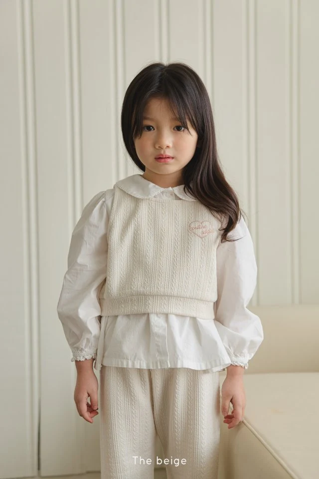 The Beige - Korean Children Fashion - #childofig - Knit Crop Vest Set - 5