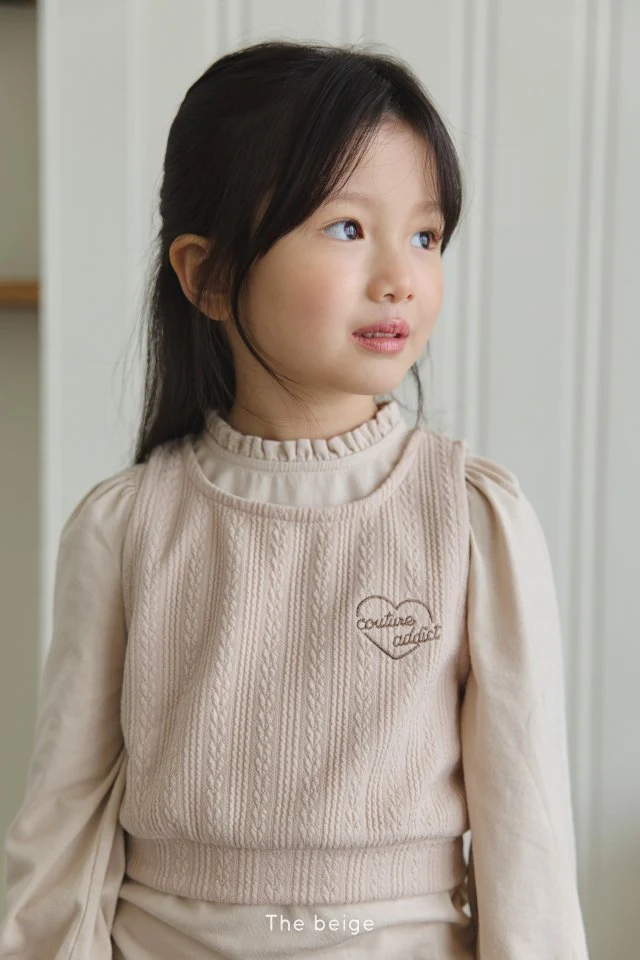 The Beige - Korean Children Fashion - #designkidswear - Knit Crop Vest Set - 8