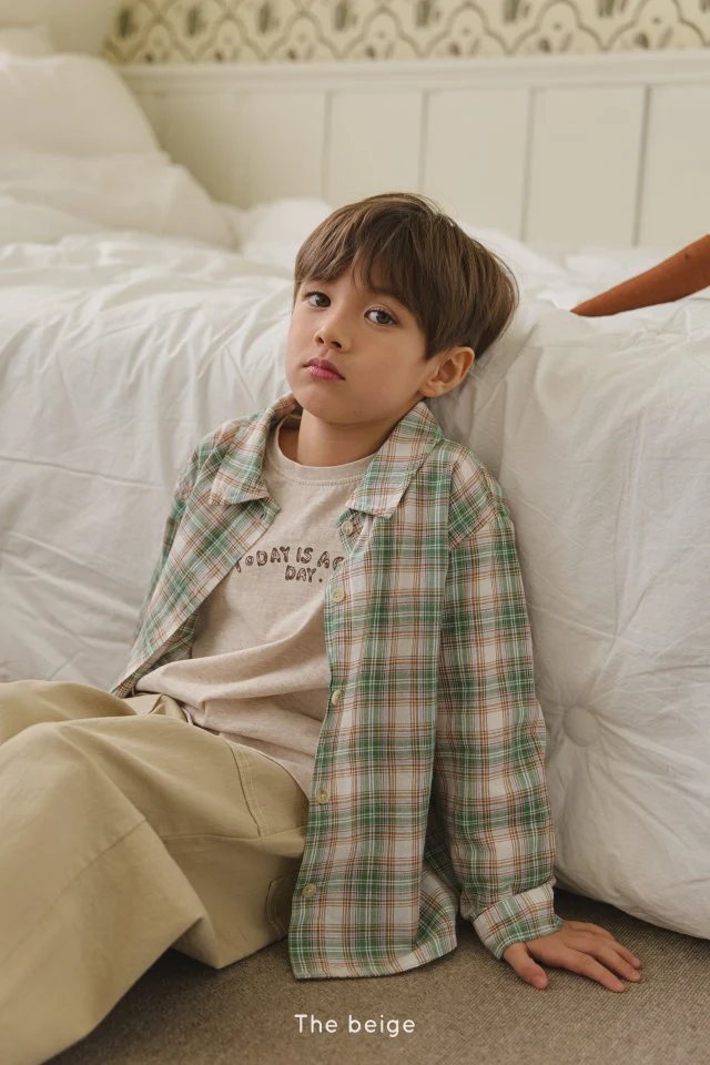 The Beige - Korean Children Fashion - #discoveringself - 25 Spring Check Shirt