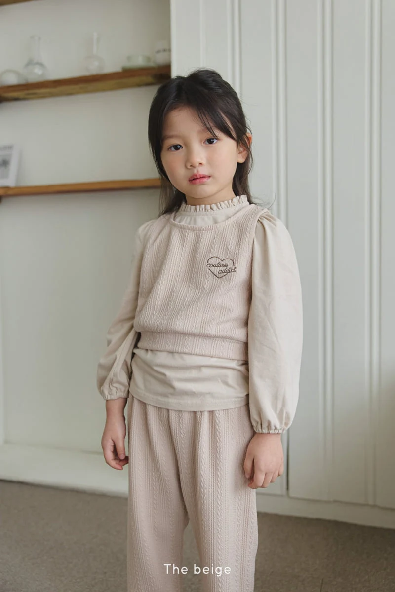 The Beige - Korean Children Fashion - #discoveringself - Knit Crop Vest Set - 9