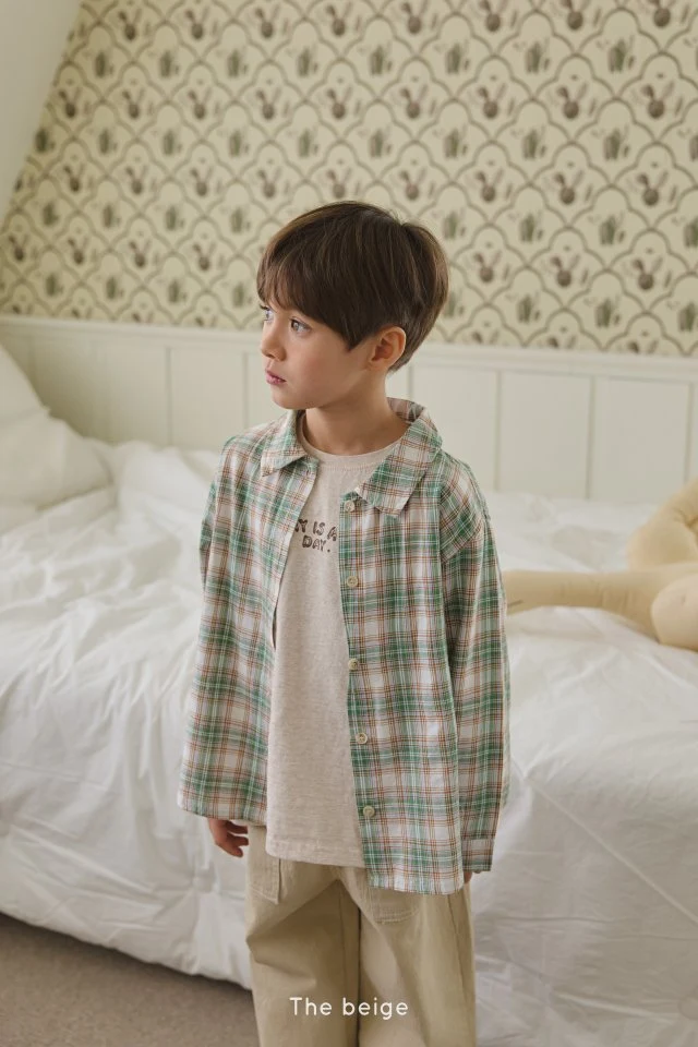 The Beige - Korean Children Fashion - #kidsshorts - 25 Spring Check Shirt - 3