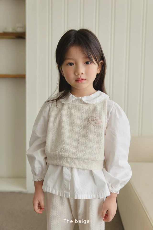 The Beige - Korean Children Fashion - #littlefashionista - Knit Crop Vest Set