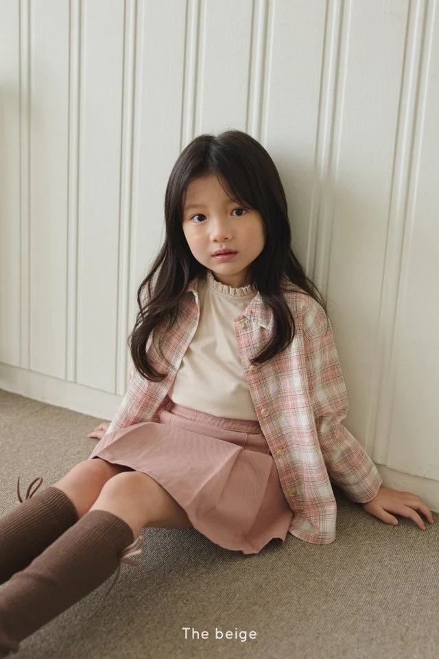 The Beige - Korean Children Fashion - #littlefashionista - Cotton Pleated Skirt - 4