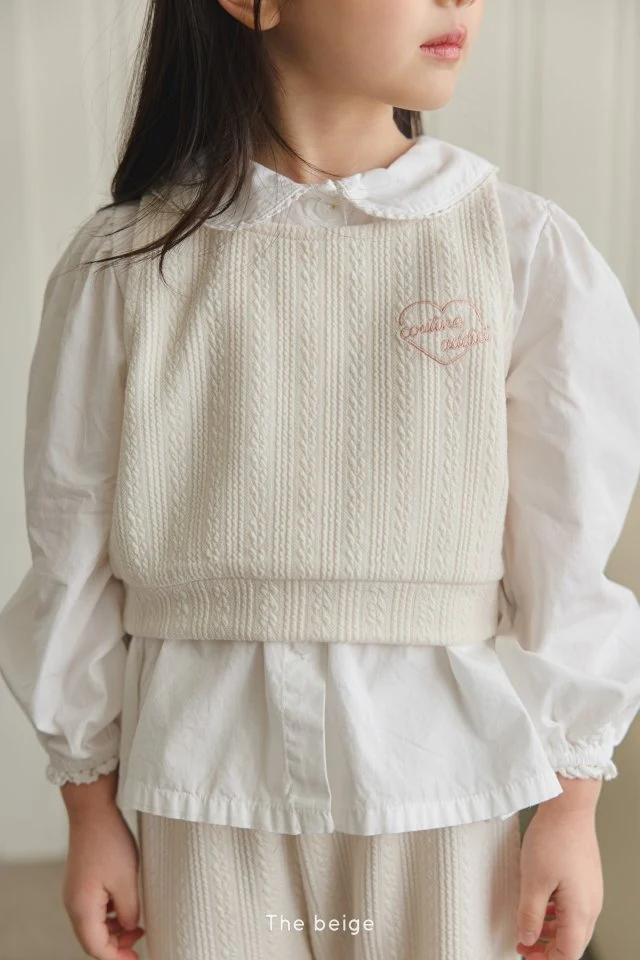 The Beige - Korean Children Fashion - #magicofchildhood - Knit Crop Vest Set - 2