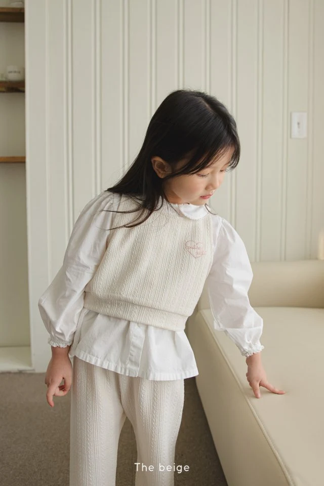 The Beige - Korean Children Fashion - #minifashionista - Knit Crop Vest Set - 3