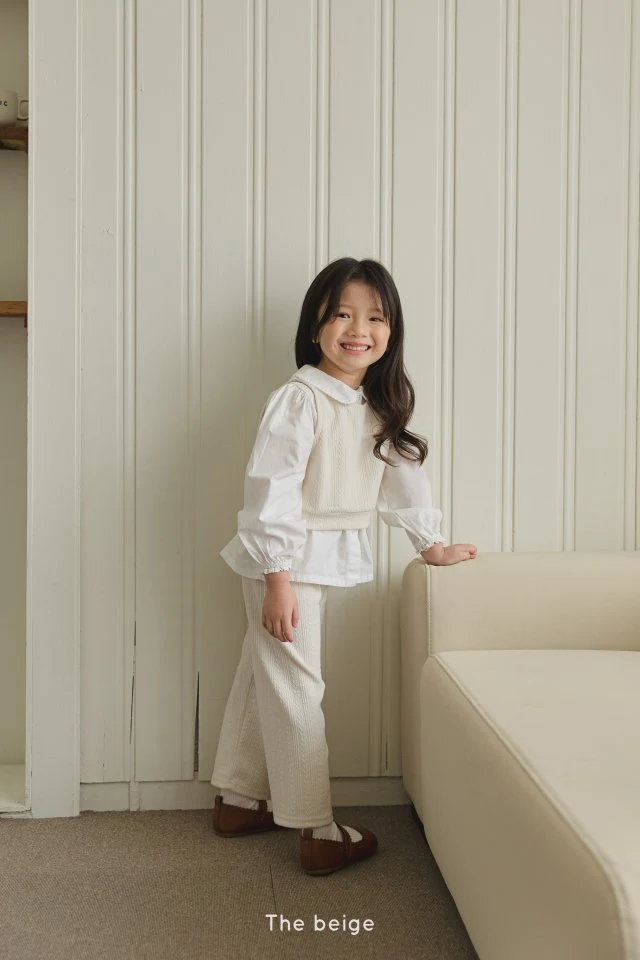 The Beige - Korean Children Fashion - #minifashionista - Knit Crop Vest Set - 4