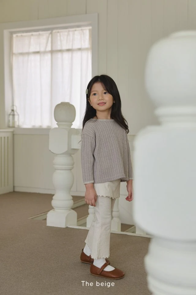 The Beige - Korean Children Fashion - #todddlerfashion - Wrap Bootcut Skirt Leggings - 5