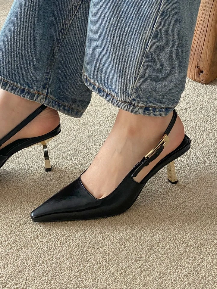 Vade - Korean Women Fashion - #thatsdarling - Stiletto Unique Heel Slingback - 8