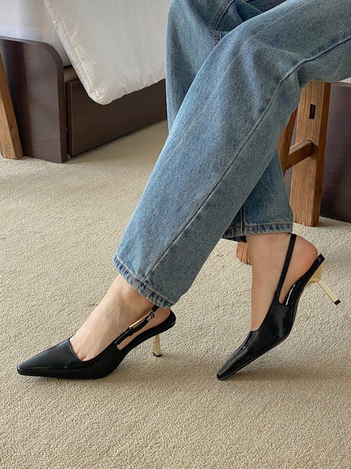 Vade - Korean Women Fashion - #thelittlethings - Stiletto Unique Heel Slingback - 9