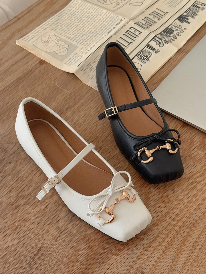 Vade - Korean Women Fashion - #womensfashion - Square Deco Flat - 3