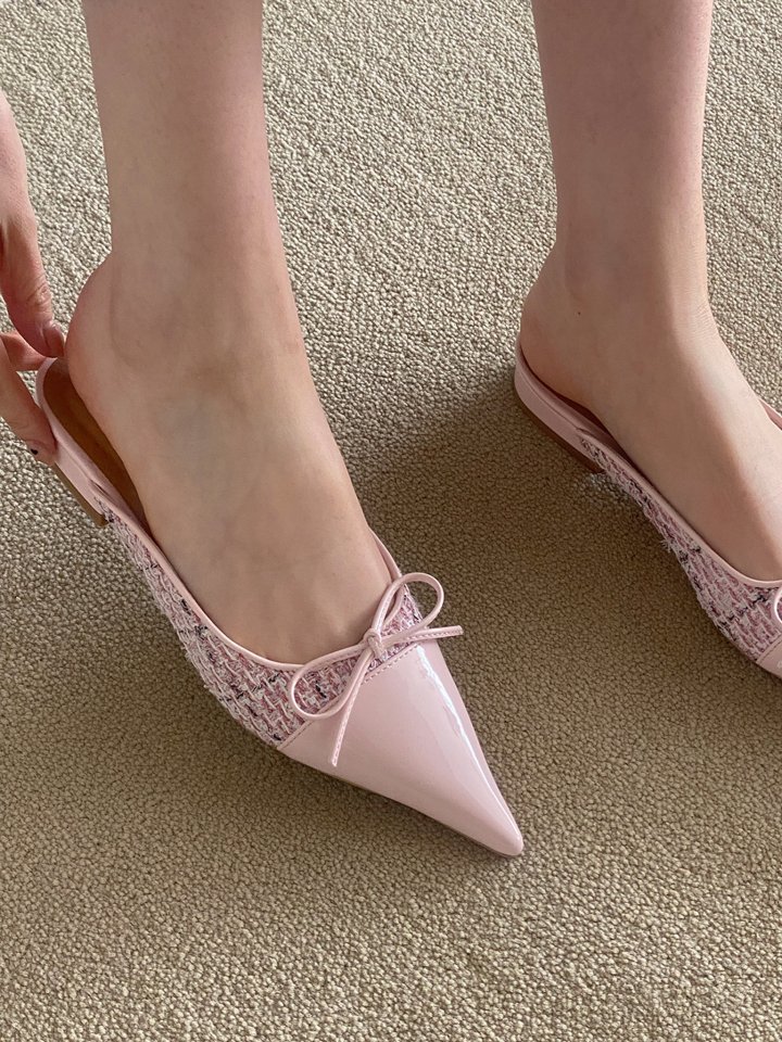 Vade - Korean Women Fashion - #womensfashion - Stiletto Check Ribbon