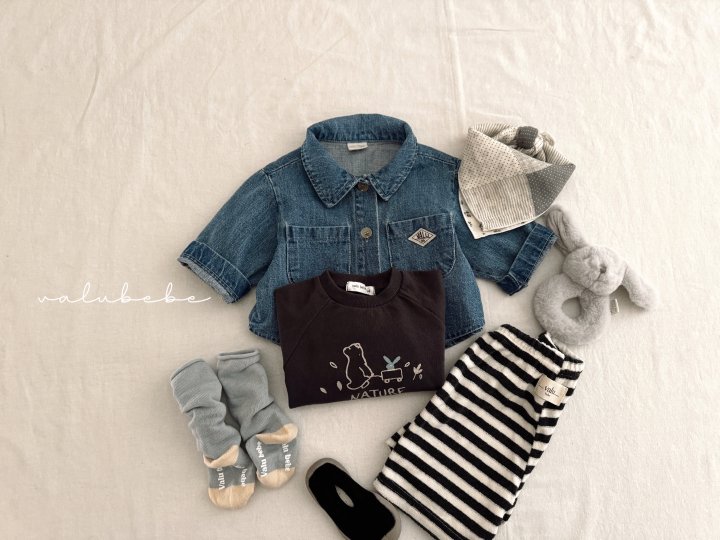 Valu Bebe - Korean Baby Fashion - #babyboutique - Terry Stripe Pants (Bebe) - 9