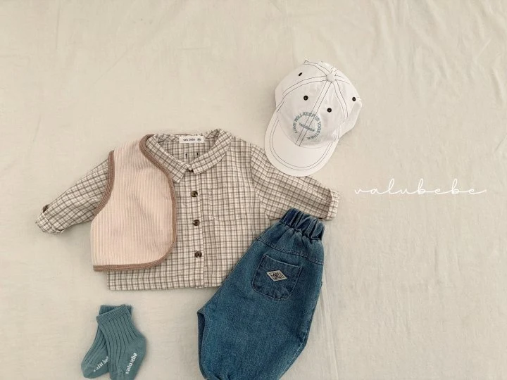 Valu Bebe - Korean Baby Fashion - #babyboutique - Bebe Bunny Check Collar Shirt - 10