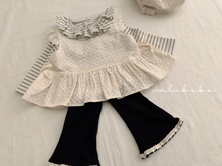 Valu Bebe - Korean Baby Fashion - #babyboutique - Bebe Lace Bootcut Pants - 7