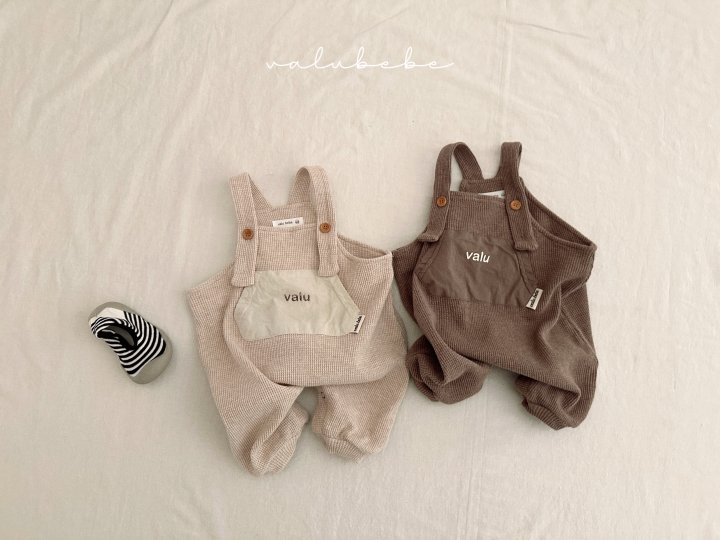 Valu Bebe - Korean Baby Fashion - #babyboutique - Bebe Valu Waffle Suspenders Suit