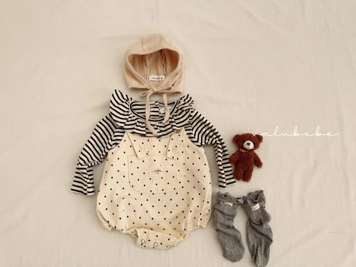 Valu Bebe - Korean Baby Fashion - #babyboutiqueclothing - Bebe Veronica Stripe Frill Tee - 2