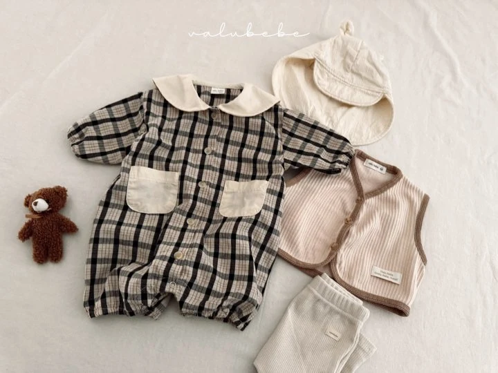 Valu Bebe - Korean Baby Fashion - #babyboutiqueclothing - Bebe Minimal Buttle Vest - 7