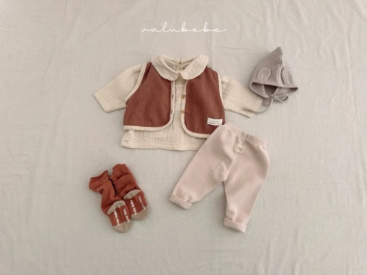 Valu Bebe - Korean Baby Fashion - #babyboutiqueclothing - Kids Minimal Buttle Vest - 6