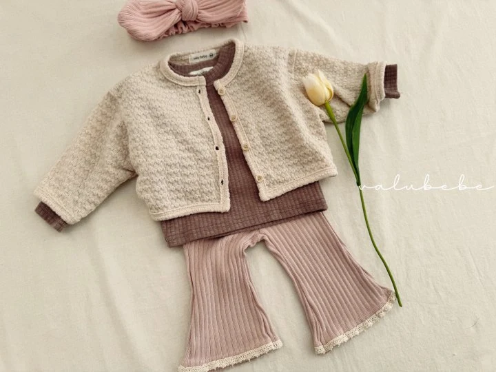 Valu Bebe - Korean Baby Fashion - #babyboutiqueclothing - Bebe Lace Bootcut Pants - 8