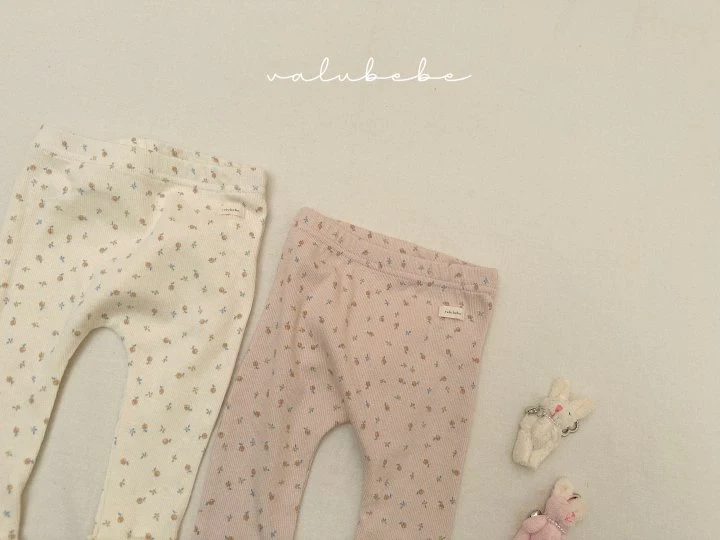 Valu Bebe - Korean Baby Fashion - #babyboutiqueclothing - Kids Dahlia Flower Wave Leggings - 12