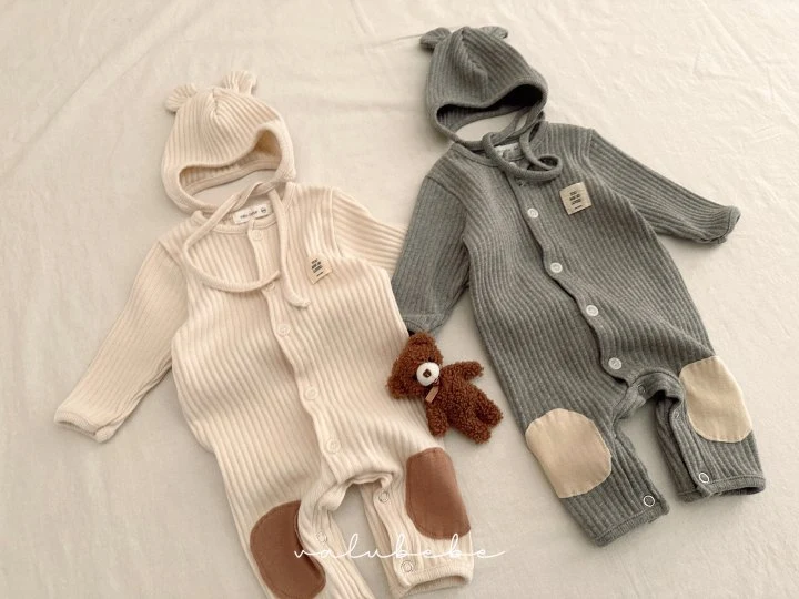 Valu Bebe - Korean Baby Fashion - #babyboutiqueclothing - Bebe Cute Ribbed Patch Suit - 6