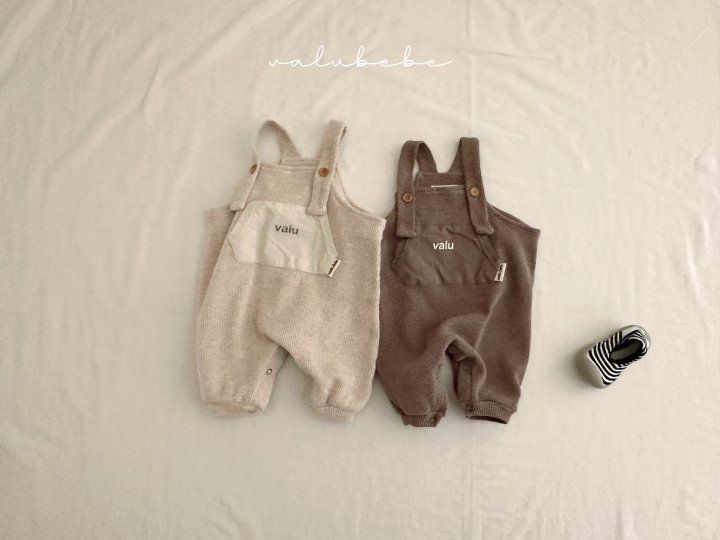 Valu Bebe - Korean Baby Fashion - #babyboutiqueclothing - Bebe Valu Waffle Suspenders Suit - 3