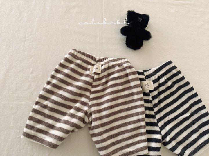 Valu Bebe - Korean Baby Fashion - #babyclothing - Terry Stripe Pants (Bebe) - 12