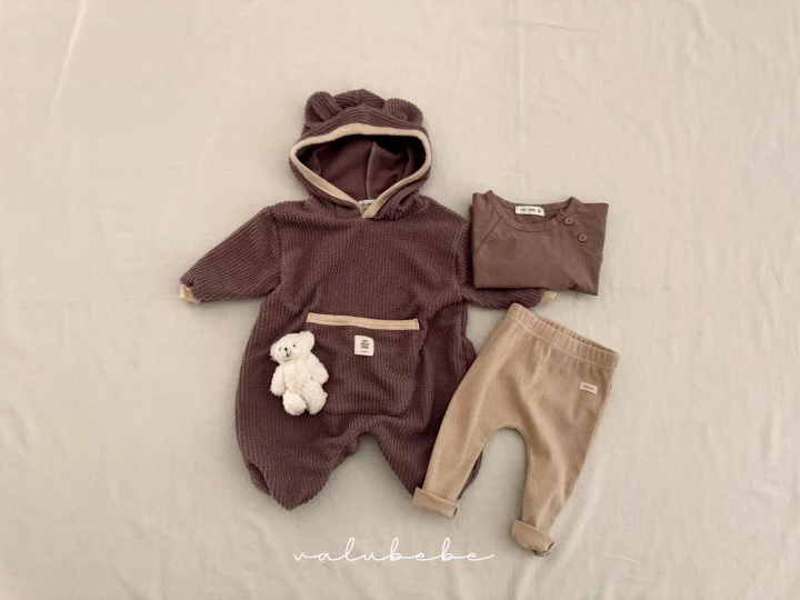 Valu Bebe - Korean Baby Fashion - #babyclothing - Bebe Bear Hooded Suit - 8