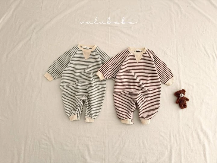 Valu Bebe - Korean Baby Fashion - #babyclothing - Bebe Mui Striped Suit - 3