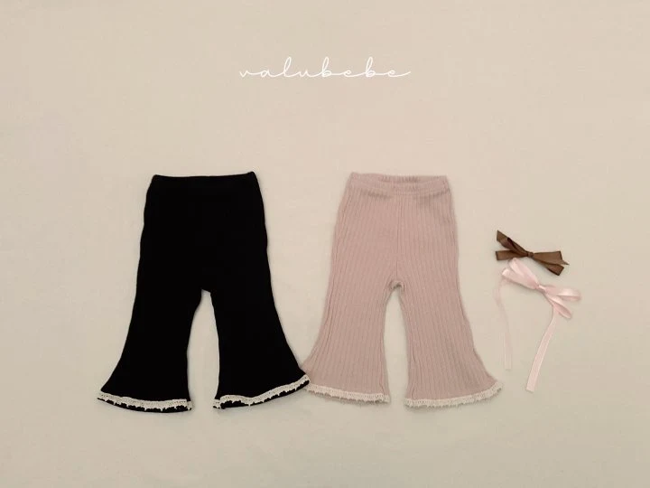 Valu Bebe - Korean Baby Fashion - #babyclothing - Bebe Lace Bootcut Pants - 9