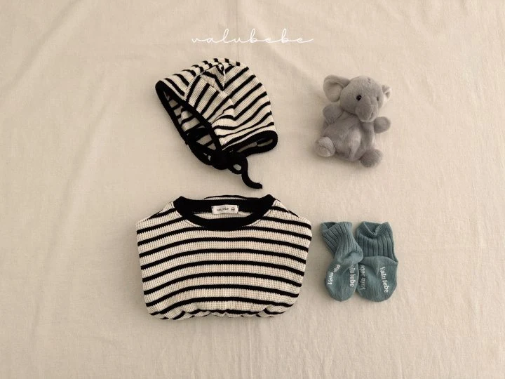 Valu Bebe - Korean Baby Fashion - #babyclothing - Bebe Latte Stripe Suit - 7