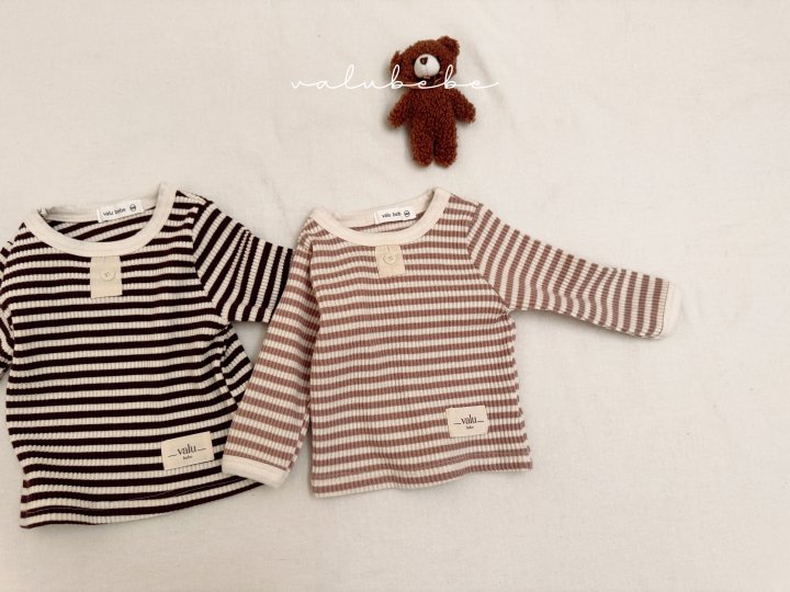 Valu Bebe - Korean Baby Fashion - #babyfashion - Tiny Stripe Tee (Bebe) - 12