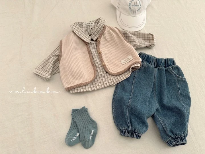 Valu Bebe - Korean Baby Fashion - #babyfashion - Bebe Minimal Buttle Vest - 9