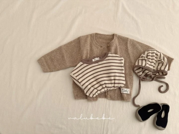 Valu Bebe - Korean Baby Fashion - #babyfashion - Bebe Latte Stripe Suit - 8