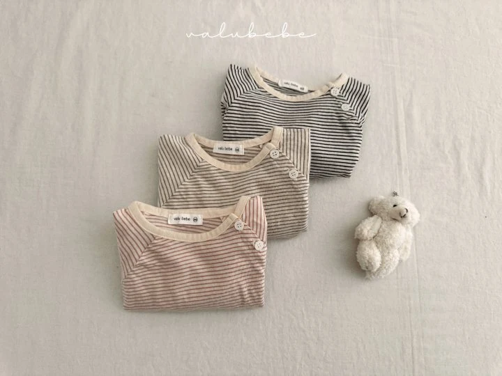 Valu Bebe - Korean Baby Fashion - #babyclothing - Bebe ST Side Button Tee 3 - 4