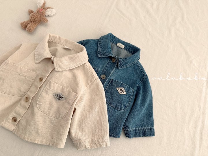 Valu Bebe - Korean Baby Fashion - #babyfever - Wappen Point Shirt Jacket (Kids) - 9