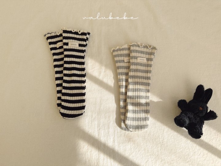 Valu Bebe - Korean Baby Fashion - #babyfashion - Bebe Stripe Socks - 4