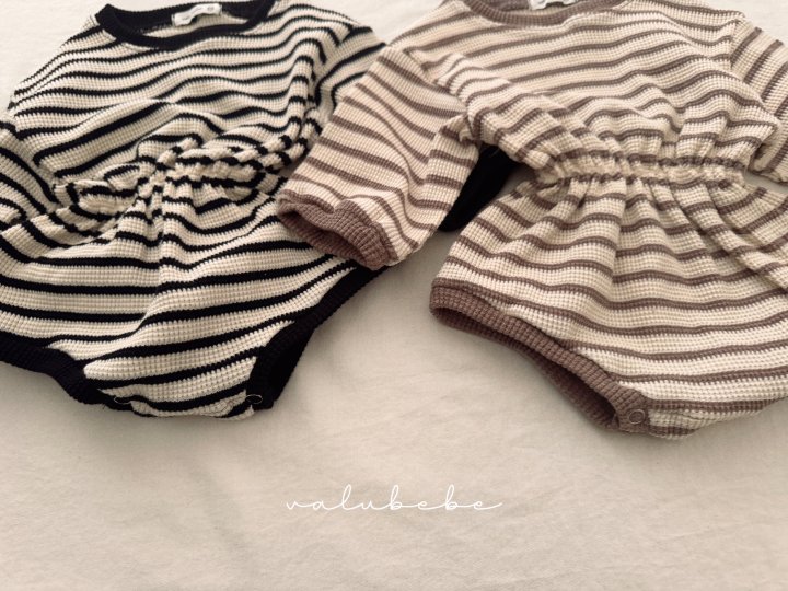 Valu Bebe - Korean Baby Fashion - #babyfever - Bebe Latte Stripe Suit - 9