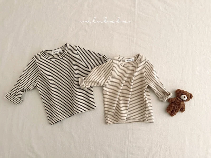 Valu Bebe - Korean Baby Fashion - #babygirlfashion - Kids By Stripe Tee - 12