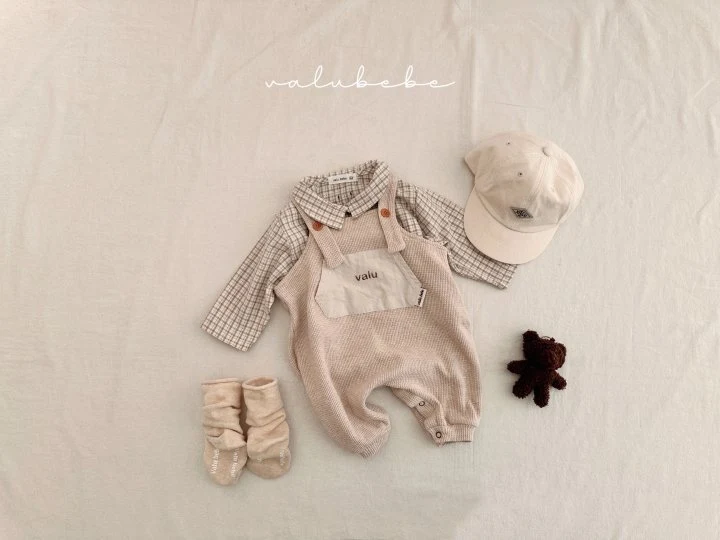 Valu Bebe - Korean Baby Fashion - #babylifestyle - Bebe Bunny Check Collar Shirt