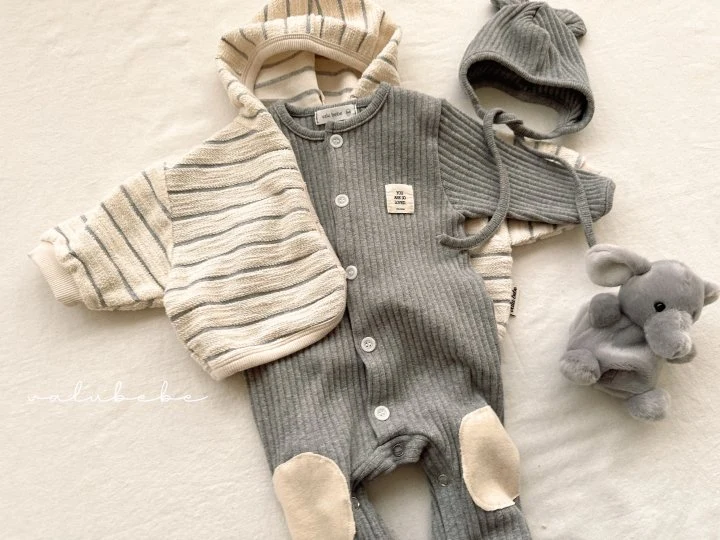 Valu Bebe - Korean Baby Fashion - #babylifestyle - Bebe Cute Ribbed Patch Suit - 11