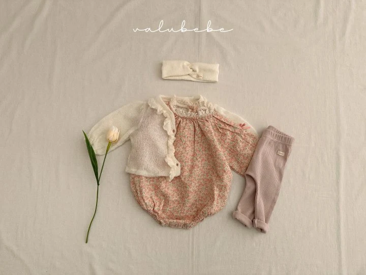 Valu Bebe - Korean Baby Fashion - #babyoninstagram - Bebe Rose Flower Ribbon Suit - 2