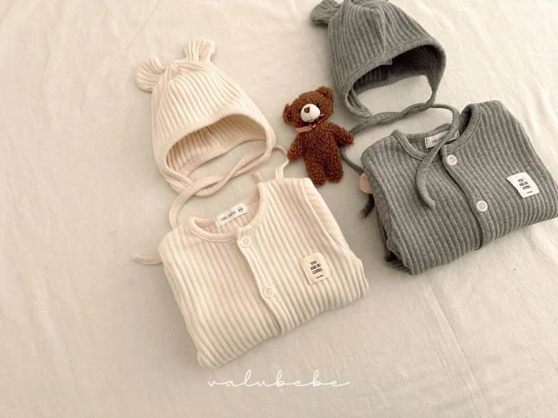 Valu Bebe - Korean Baby Fashion - #babyoninstagram - Bebe Cute Ribbed Patch Suit - 12