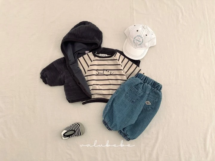 Valu Bebe - Korean Baby Fashion - #babyoninstagram - Kids Smile Stripe Tee - 2