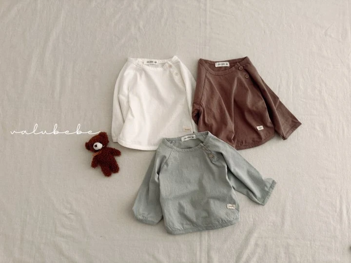 Valu Bebe - Korean Baby Fashion - #babyoninstagram - Bebe Basic Side Button Tee 3 - 6