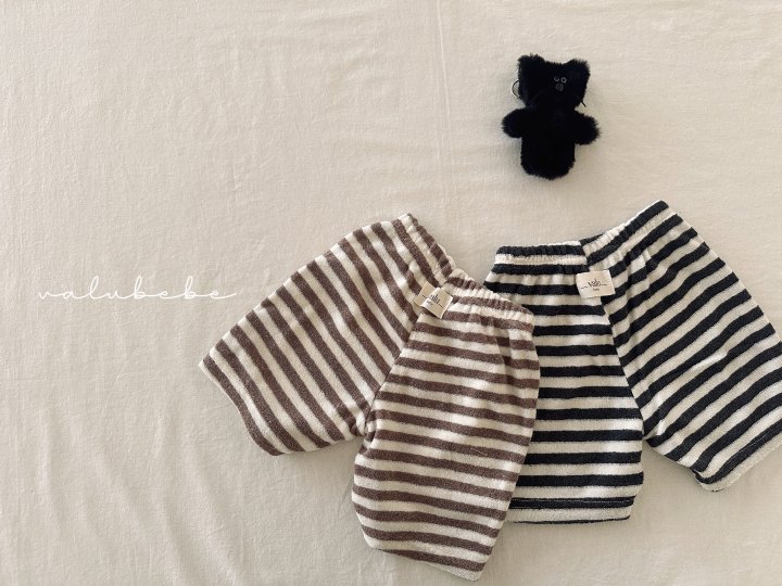 Valu Bebe - Korean Baby Fashion - #babyootd - Terry Stripe Pants (Bebe) - 3