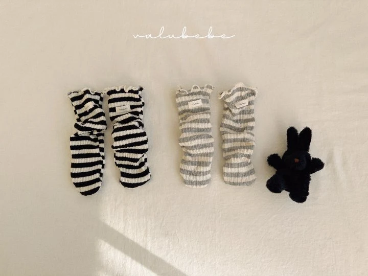 Valu Bebe - Korean Baby Fashion - #babyootd - Bebe Stripe Socks - 8