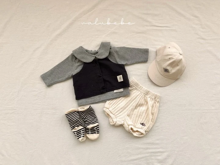 Valu Bebe - Korean Baby Fashion - #babyootd - Bebe Round Collar Tee - 2